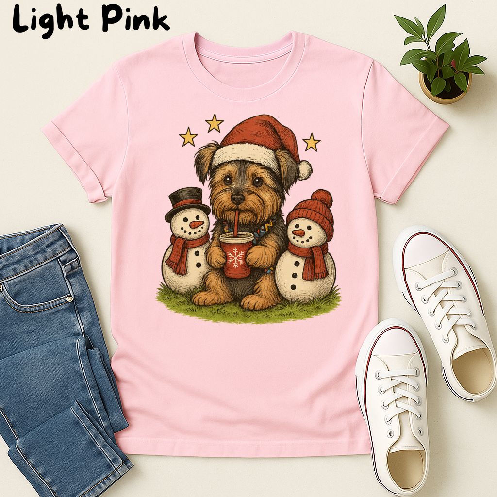 Polera Unisex Soft Style| Yorkshire Terrier| 100% Algodón| Dog Lover| Navidad | Estilo Navideño
